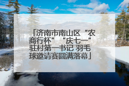 济南市南山区“农商行杯”“庆七一”驻村第一书记 羽毛球邀请赛圆满落幕